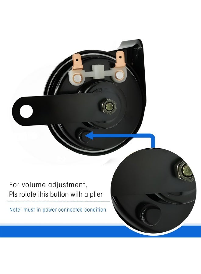 MRHORN MR-80-002 Snail Horn Set 12V Twin Tone 400Hz 500Hz 105-118dB Loud Car Horn for Cars SUV Truck Universal Electric Dual Tone High Low Frequency Strong Clear Sound OE Type Easy Install Waterproof Black Motorcycle Bus Safety Warning Alert 12 - Image 5